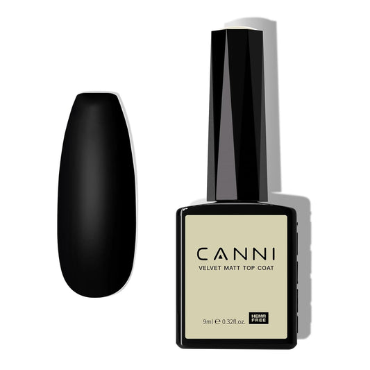 CANNI Matte Top Gel Nail Polish – 9ML Long-Lasting Soak Off UV LED Gel, Matte Finish for DIY Nail