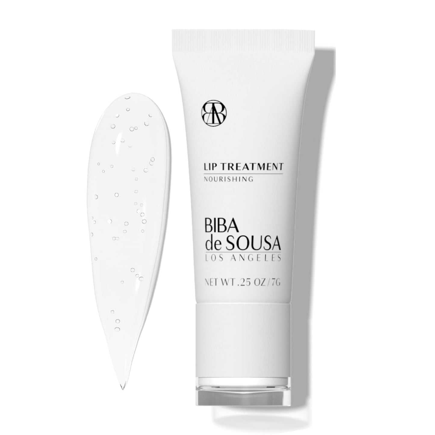 BIBA DE SOUSA The Lip Treatment- Moisturizing Lip Balm with Peptides, Amino Acids & Squalane, Fast Acting Nourishing Balm for Dry, Chapped Lips, Clear & Unscented (0.25 oz)