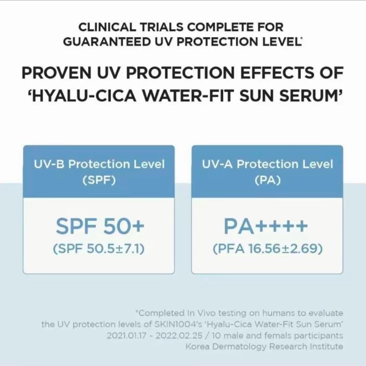 SKIN1004 Hyalu-Cica Water-Fit Sun Serum, Face Sunscreen, 1.69 fl.oz, 2 Pack