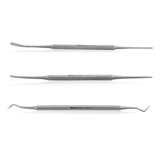 Ingrown Toenail File Set by Blizzard – 3 Piece Double-Ended Tool Kit with Blacks File, Nail Cleaner and Lifter for Cleaning and Care of Ingrown Toenails - Premium Stainless Steel