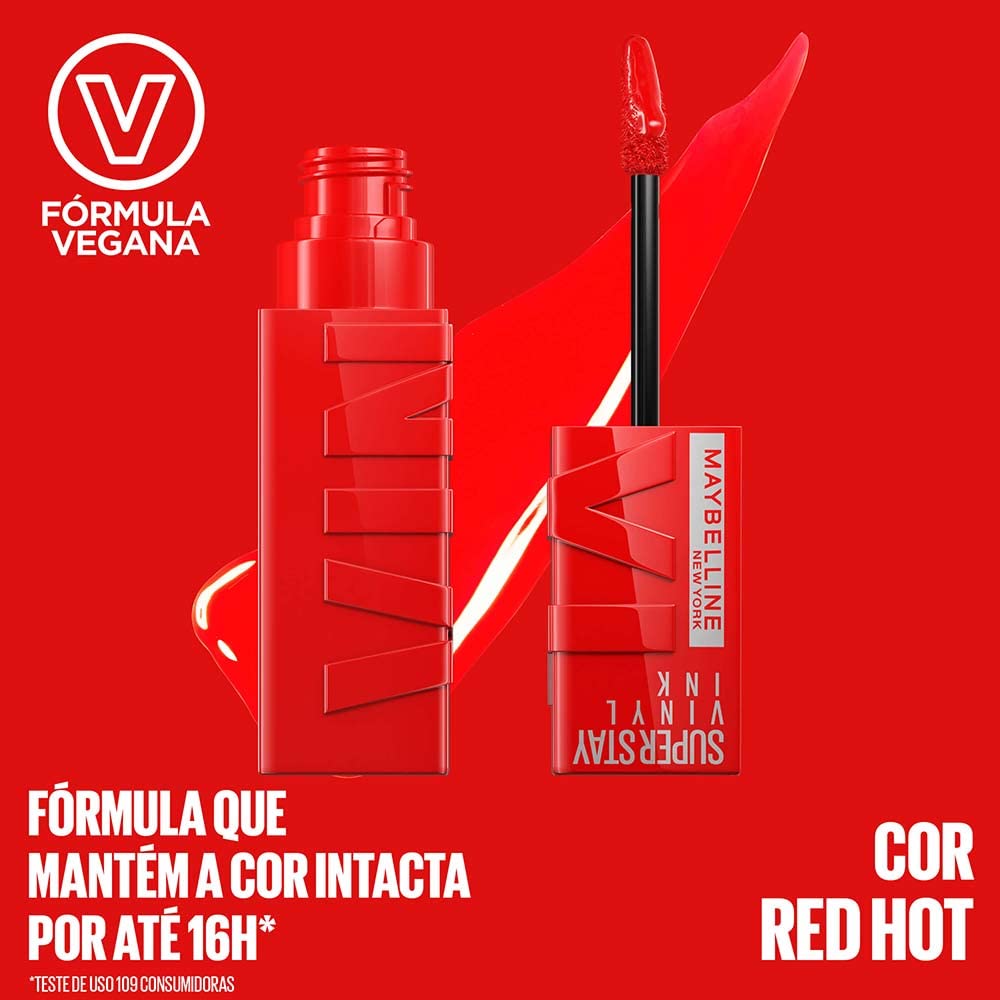 Maybelline Super Stay Vinyl Ink Longwear No-Budge Liquid Lipcolor Makeup, Highly Pigmented Color