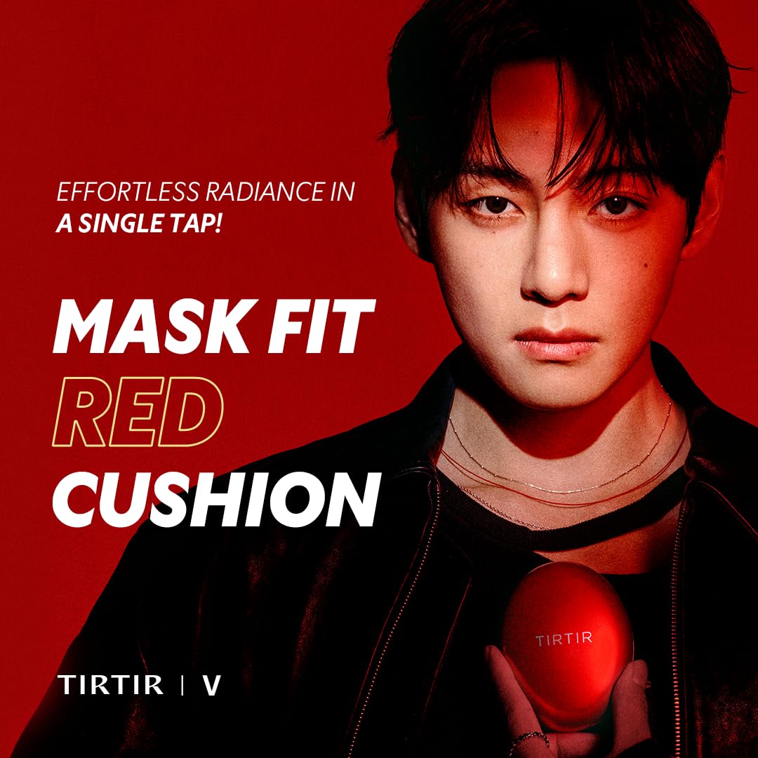 TIRTIR Mask Fit Red Cushion Foundation | Full coverage, Weightless, Skin fit, Satin Glow Finish
