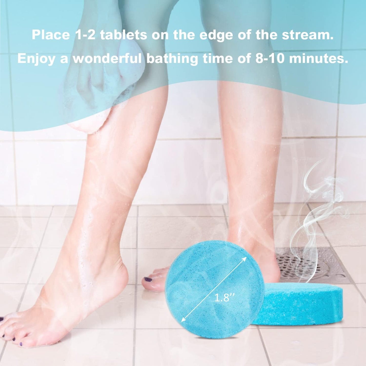 Shower Steamers Aromatherapy, 8 Essential Oil Bath Bombs for Your Shower, Natural Shower Tablets in Ocean Bliss, Honey Almond, Lavender & White Rose Jasmin, Birthday, Unique Gifts for Women