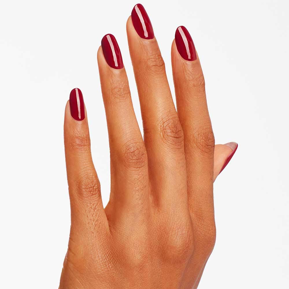 OPI Nail Lacquer Malaga Wine | Opaque Dark Red Nail Polish