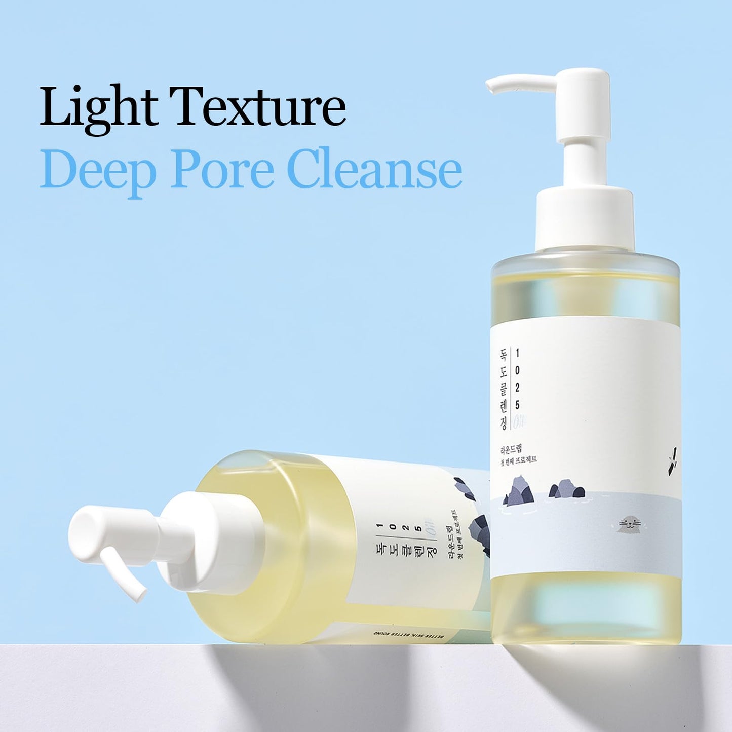 ROUND LAB 1025 Dokdo Cleansing Oil 6.76 Fl Oz, Lightweight Oil Cleanser for Face, Makeup Remover