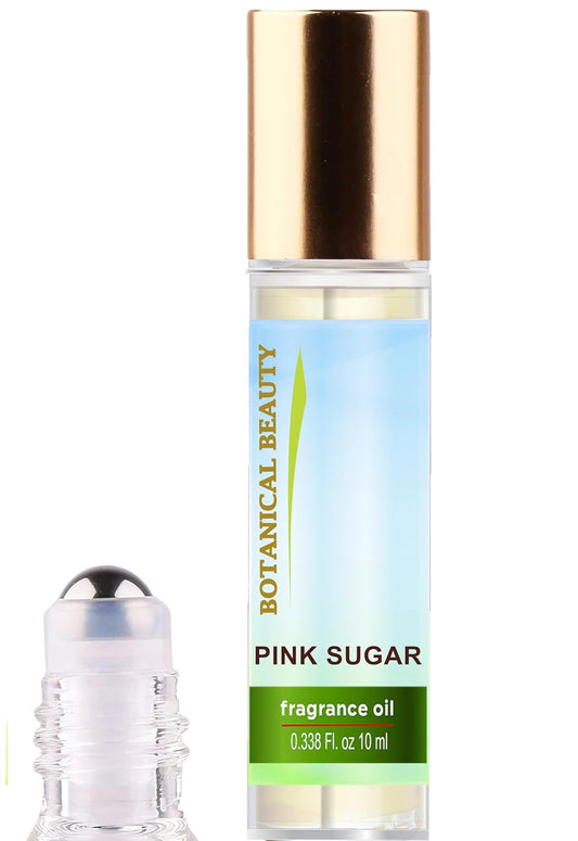 Botanical Beauty PINK SUGAR FRAGRANCE OIL ROLL-ON 0.338 FL OZ (10 ML) Rollerball Perfume, Alcohol-Free, Long Lasting
