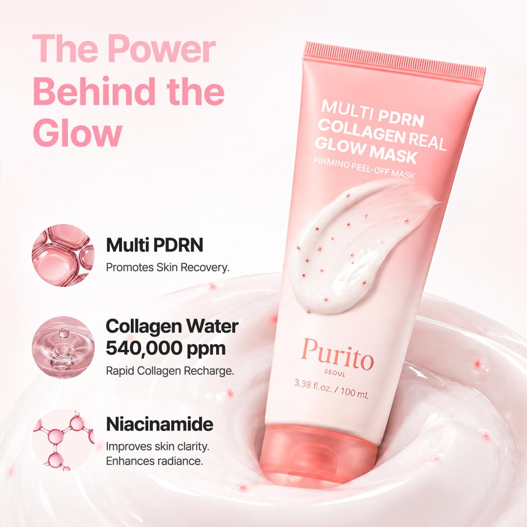 PURITO PDRN Collagen Mask | Peel Off Wrapping Mask For Glass Skin