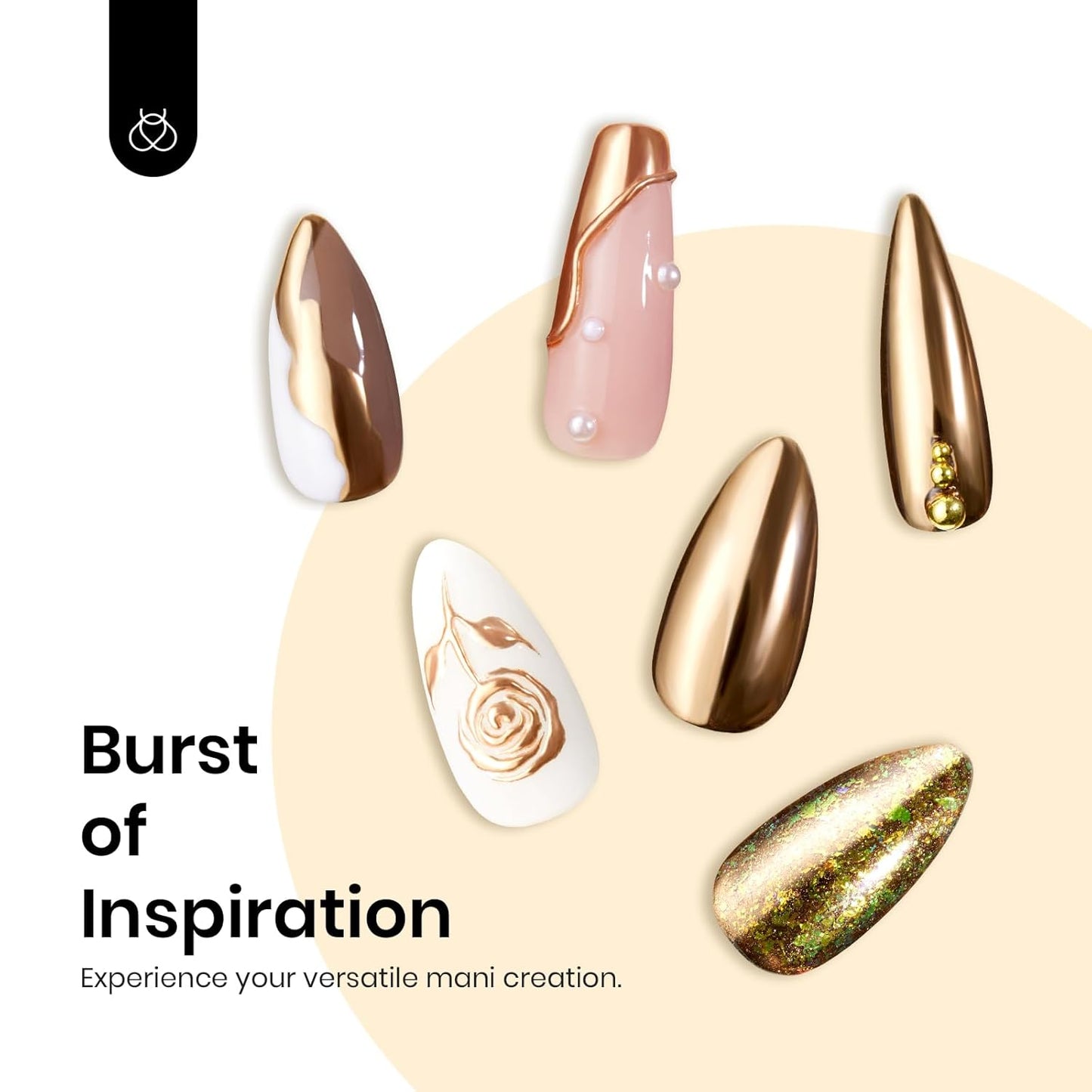 Beetles Beauty & Personal Care›Foot, Hand & Nail Care›Nail Art & Polish›Nail Art Accessories›Glitters Gold Chrome Powder for Nails Metallic Nail Polish 1g Chrome Nail Powder Mirror Effect Nail