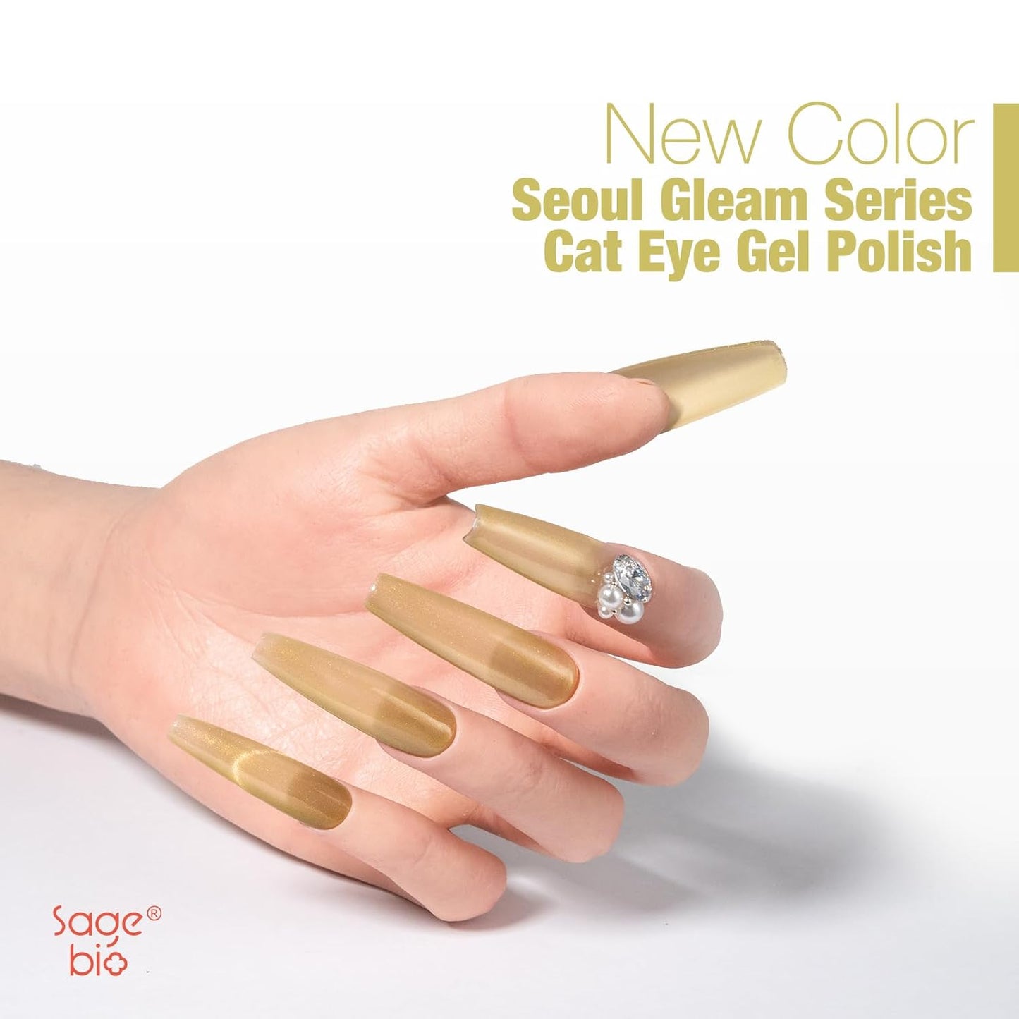 15ml Cat Eye Gel Nail Polish with Magnet Shimmer Glass Bead Effect 10