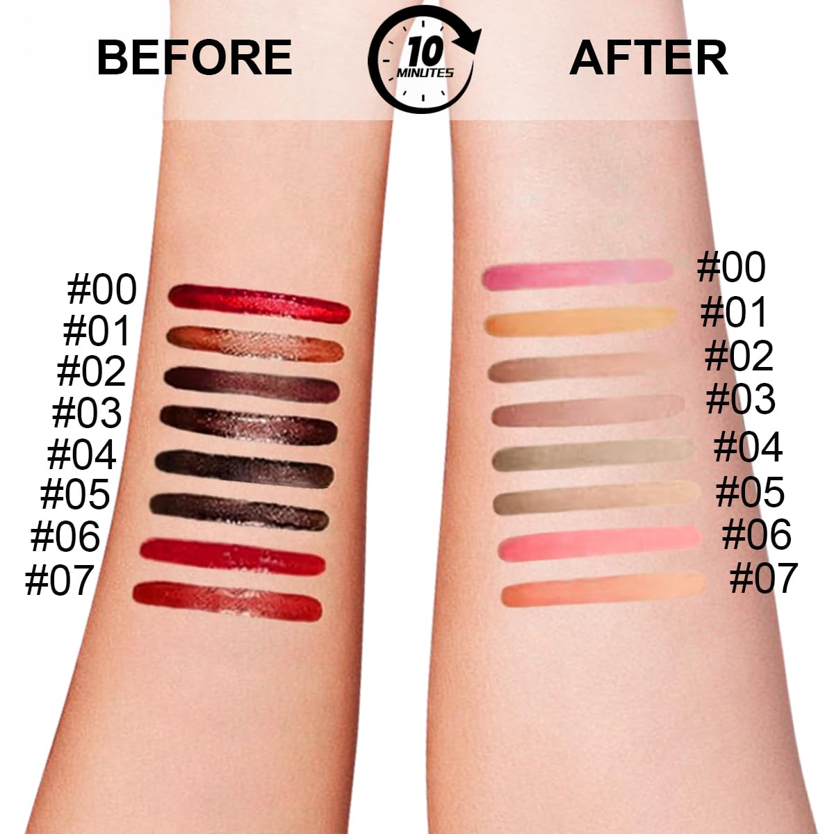 3 Colors Peel Off Lip Liner Stain with Tweezer, Long Lasting Waterproof Lip Tint Stains Makeup Set with Matte Finish for Women, Natural Look, Easy to Use, for All Skin Types (#3,6,7)