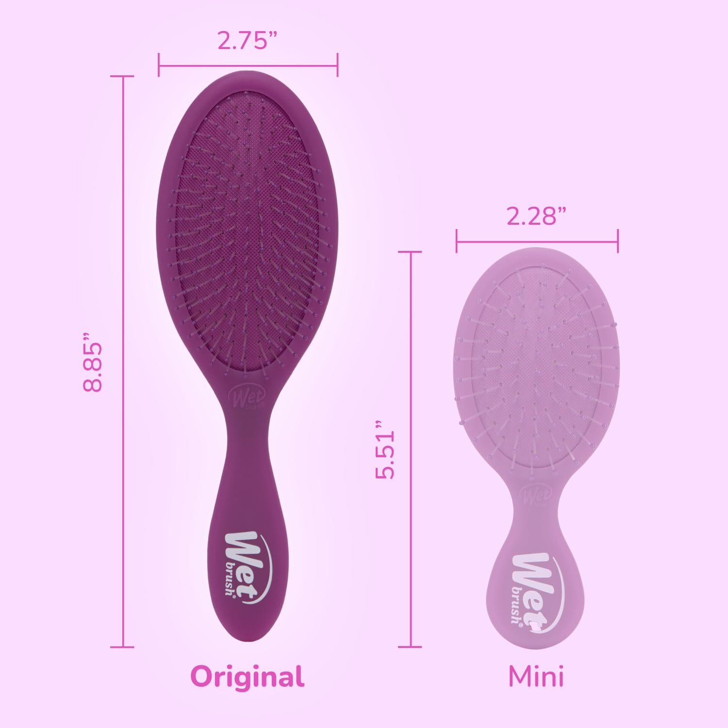 Wet Brush Original Detangler Hair Brush, Purple, For All Hair Textures