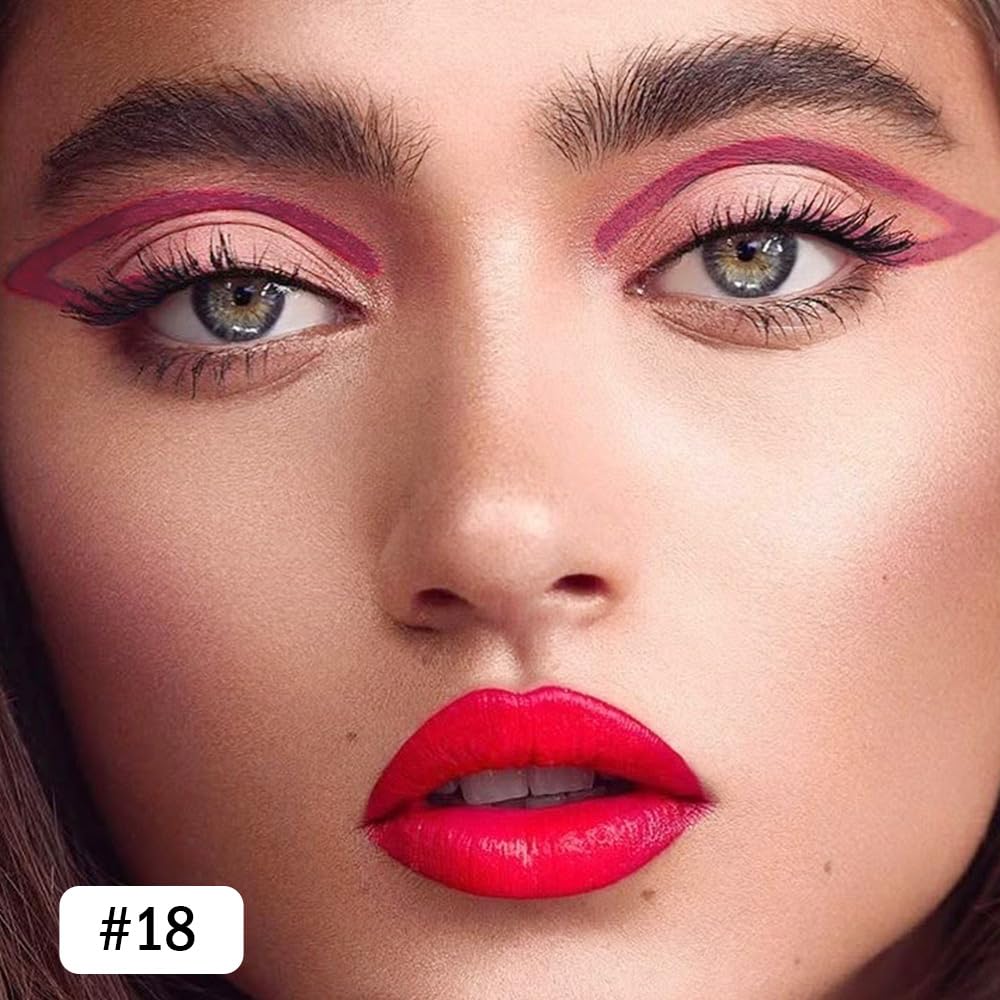 Kaely Gel Eyeliner Pencil for Women, Plum Purple Eye Liner Waterproof Smudge Proof with Sharpener, Waterline Eye Makeup Liners, delineador de ojos contra el agua, Vegan & Cruelty-Free, 18