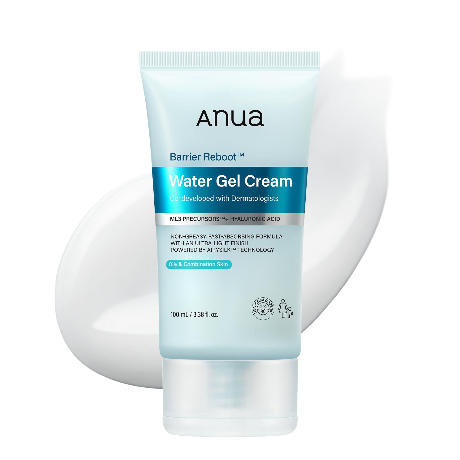 ANUA Barrier Reboot Water Gel Cream, 3.38 fl oz