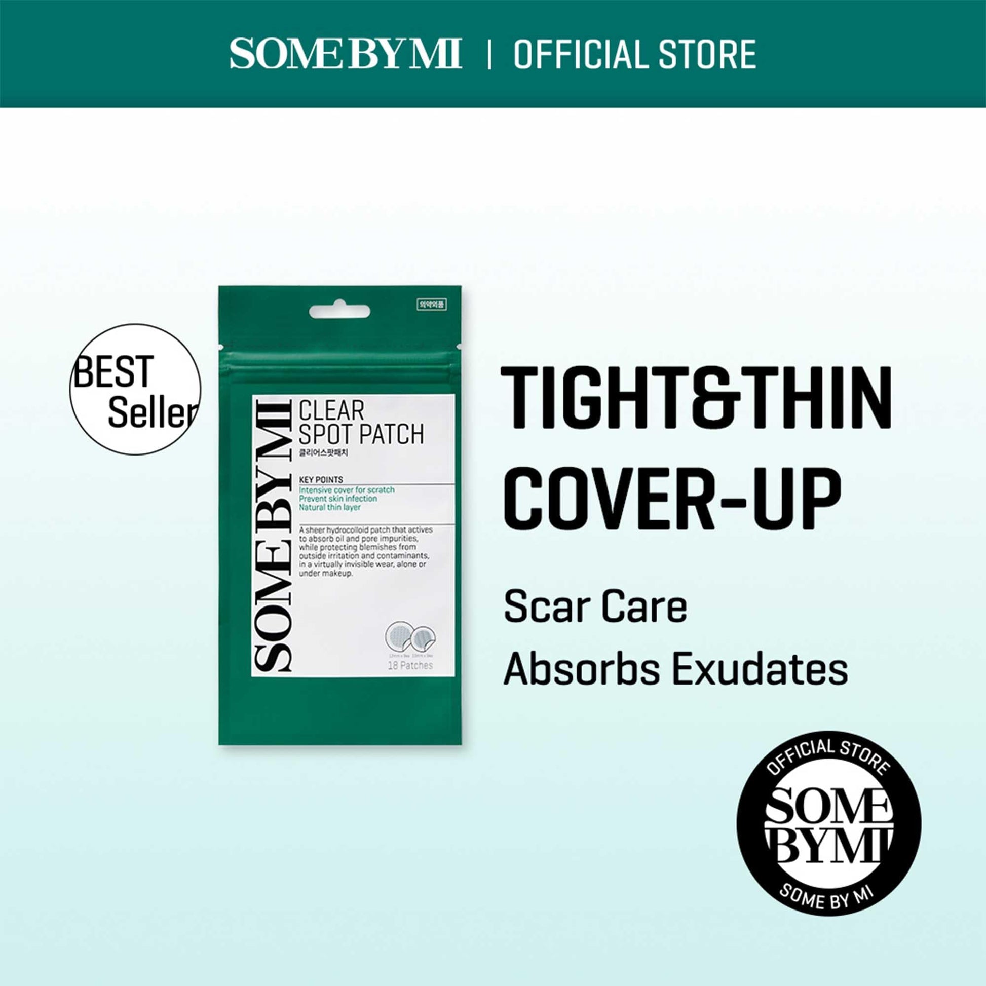 SOME BY MI 30 Days Miracle Clear Spot Patch - Pack of 1, 18 Counts, 2 Size(10mm 9Counts, 12mm