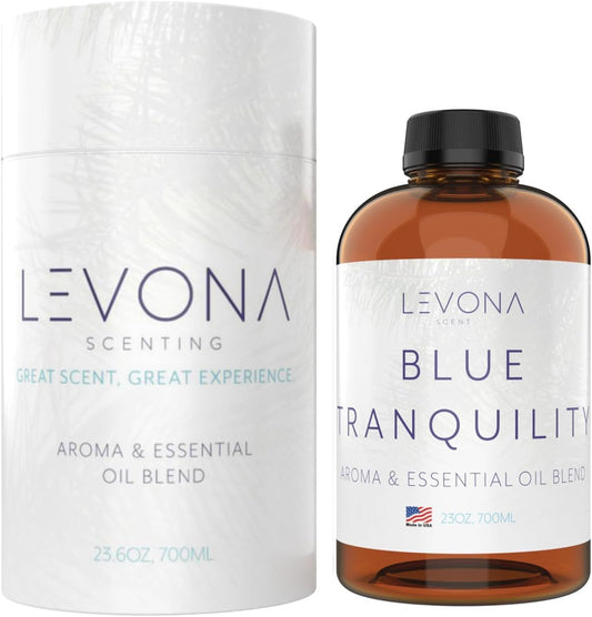 Levona Scent Pure Essential Oils: Blue Tranquility Essential Oils - Home Luxury Scents for Diffusers for Home, Hotel & Office - Scented Fragrance Oil Blends - Essential Oil for Humidifiers - 700 Ml