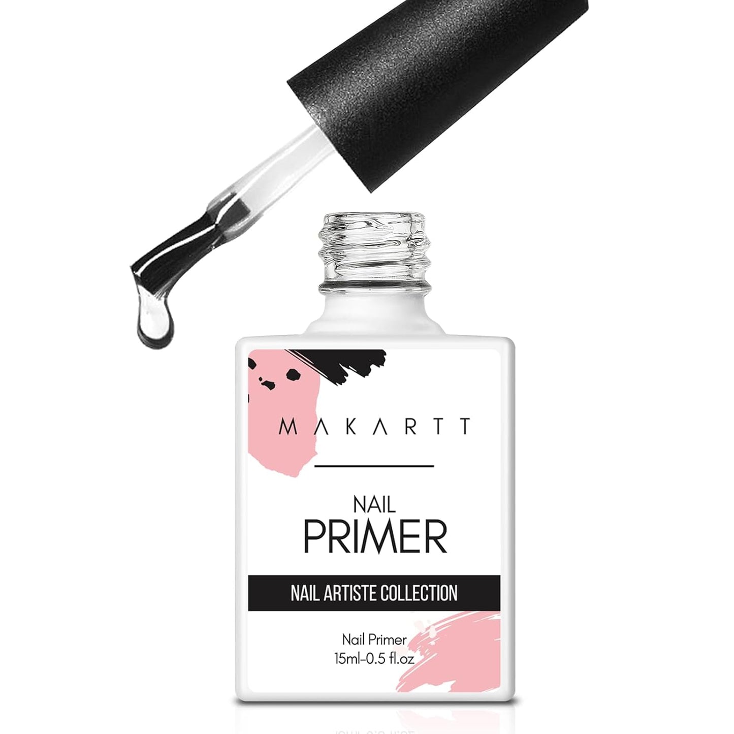 Makartt Nail Primer: No Lift Acid-Free Prep for Acrylic Nails, Gel Polish, and Dipping Powder, Professional Fast Dry Primers for Pedicure Manicure Tools, Salon Home Use 15ML