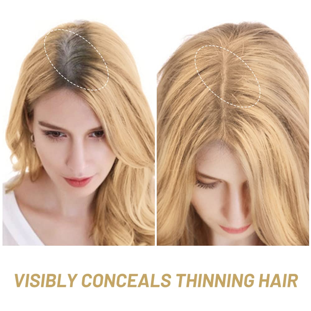 Root Touch Up Powder, Instantly Gray Root Cover Up Hairline Powder, Hair Concealer for Women and Men (A-Light Blonde, 2PC)