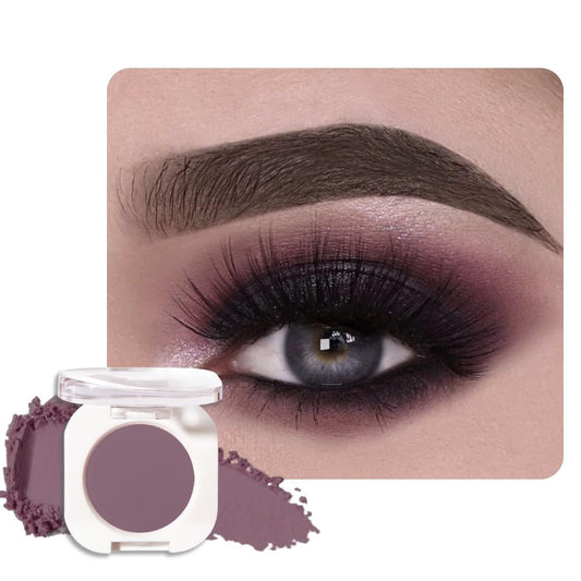 Single Matte Eye Shadow Palette Makeup, Plum Matte Eyeshadow for Women, Monochrome Eye Shadow Makeup, Pigmented Waterproof Sombras Para Ojos, Vegan, Talc, Paraben & Cruelty Free, 30