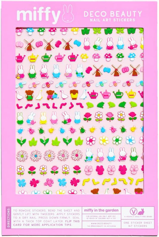 Miffy in the Garden Nail Stickers - Lightweight & Easy-to-Apply Nail Art with Trendy Designs
