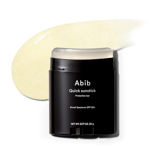 Abib Quick Sunstick Protection Bar SPF50+ Broad Spectrum, Glowy Sunscreen Stick for Dry & Sensitive