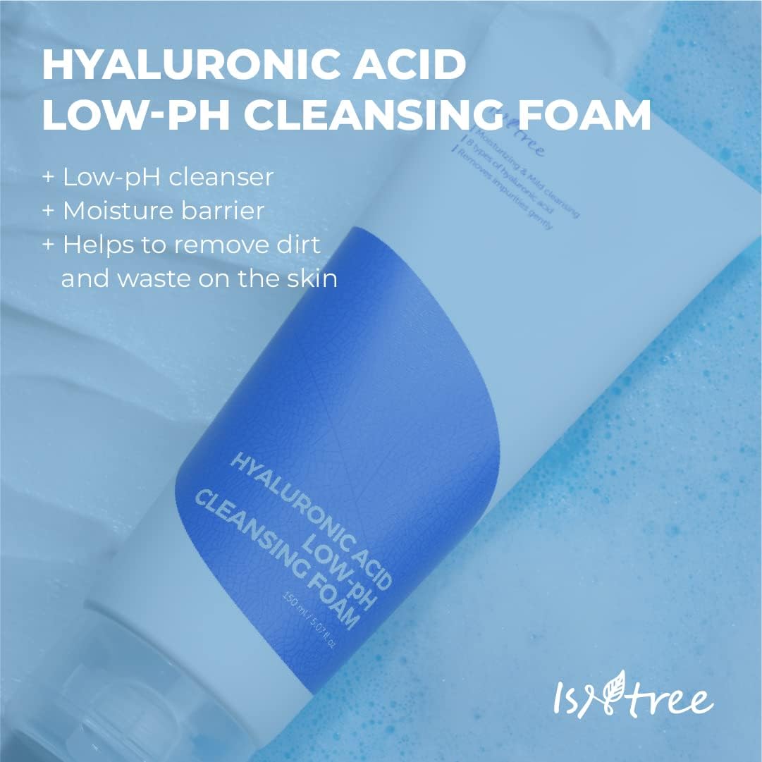 IsNtree Hyaluronic Acid Low-Ph Cleansing Foam 150ml, 5.07 fl.oz | Moisturizing & Mild cleansing | 8