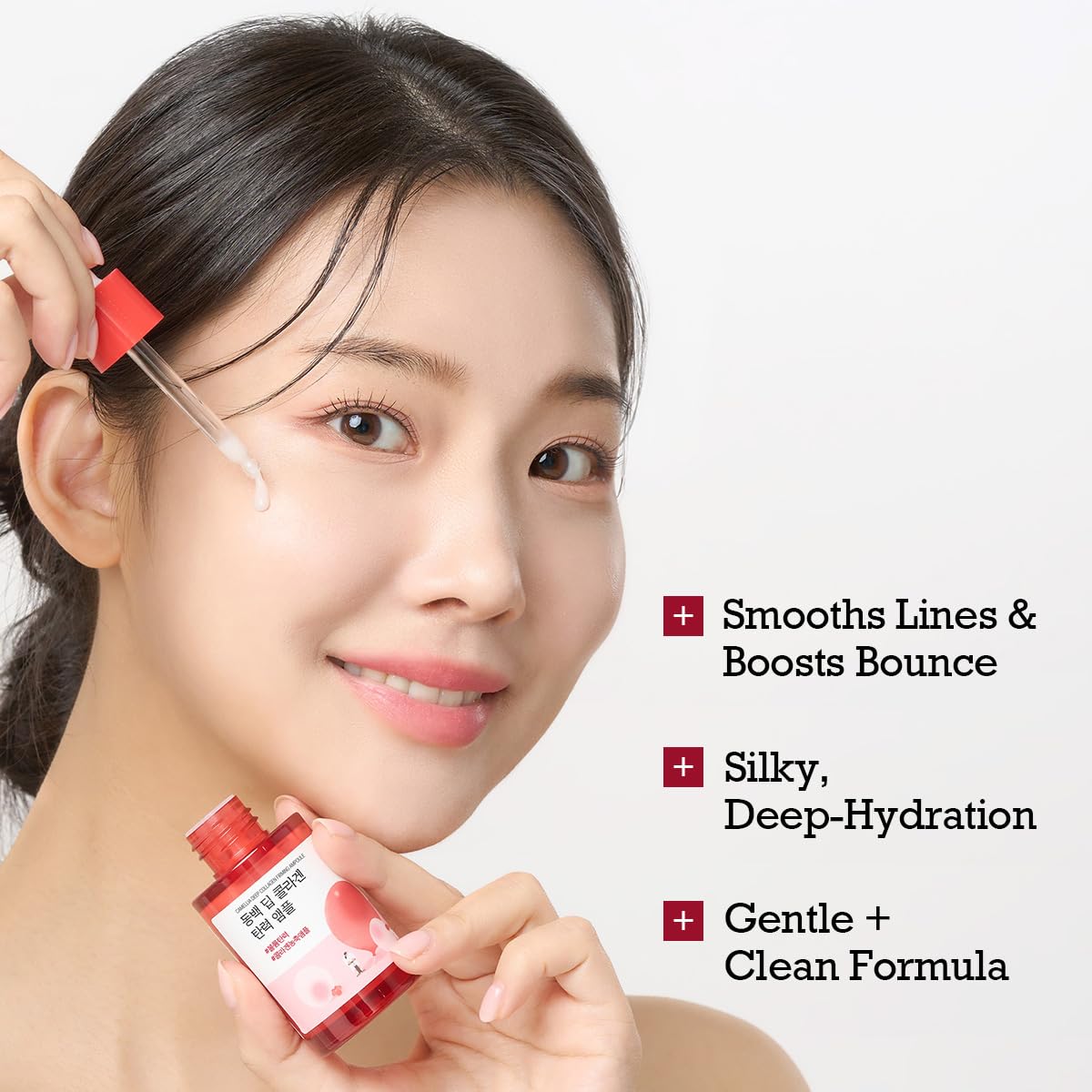 ROUND LAB Camellia Deep Collagen Firming Ampoule 1.01 Fl Oz, Hydrating and Elasticity-Enhancing