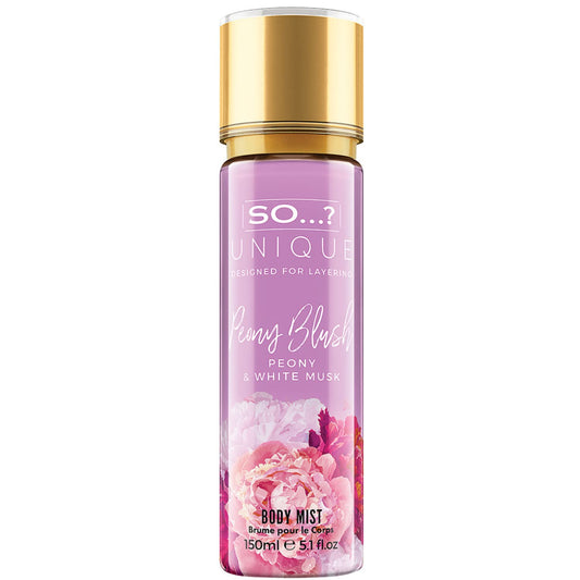 So…? Unique Peony Blush Body Mist - Floral, Fruity Vanilla Perfume with Bergamot and Pear Notes - Perfume for Women - Body Spray for Women - 5.1 oz