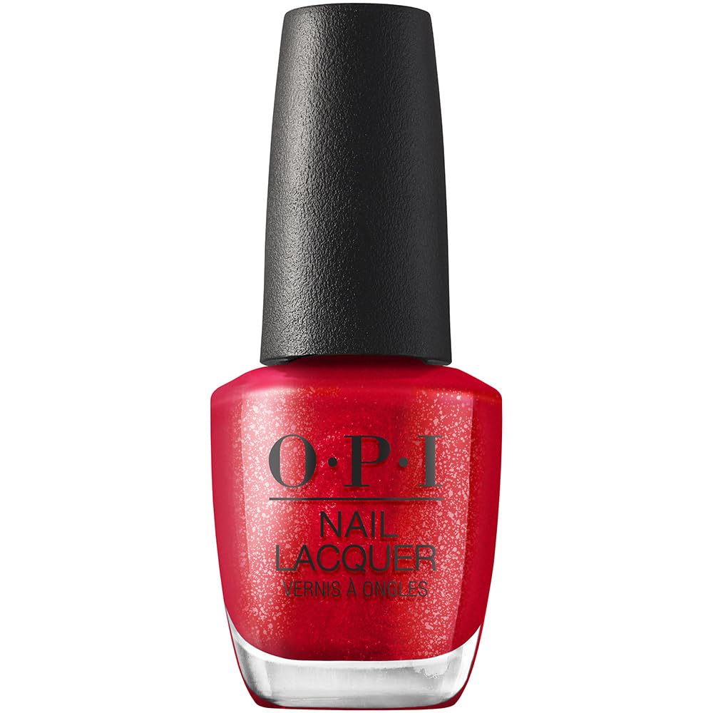 OPI Nail Lacquer Kiss My Aries | Opaque Bright Red Shimmer Nail Polish
