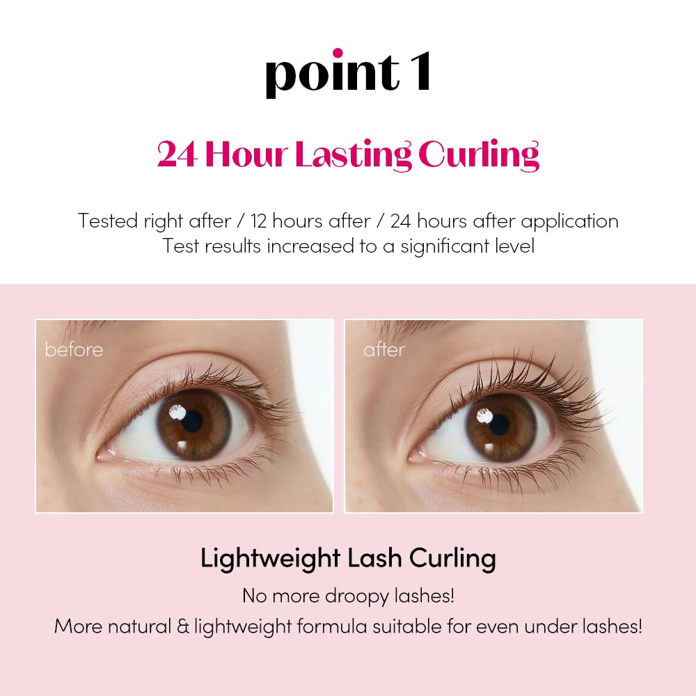 ETUDE Curl Fix Waterproof Mascara Duo, Long-Lasting, Black, 0.27 fl oz x 2