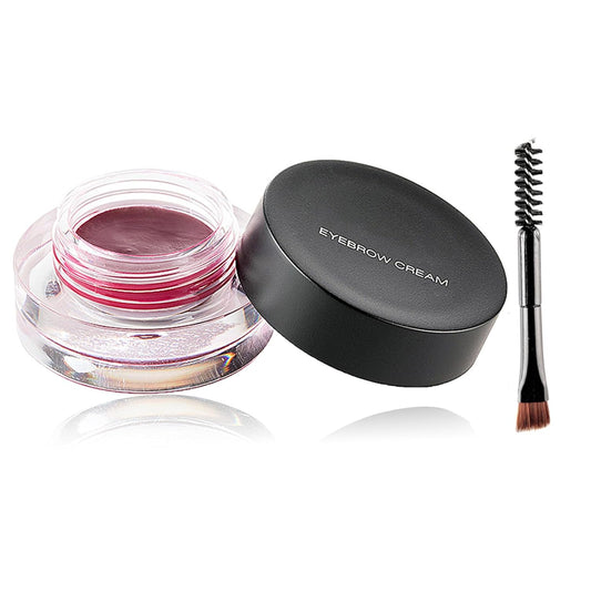 Eyebrow Pomade Cream,Brow Pomade Gel Naturally Long Lasting Waterproof,Delicate and Smooth Eye Brow Makeup Cosmetics with Eyebrow Brush - Wine
