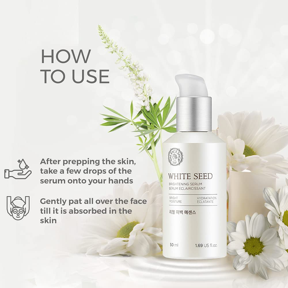 The Face Shop Whiteseed Brightening Serum | Deep Skin Brightening, Boost Moisturization & Pore