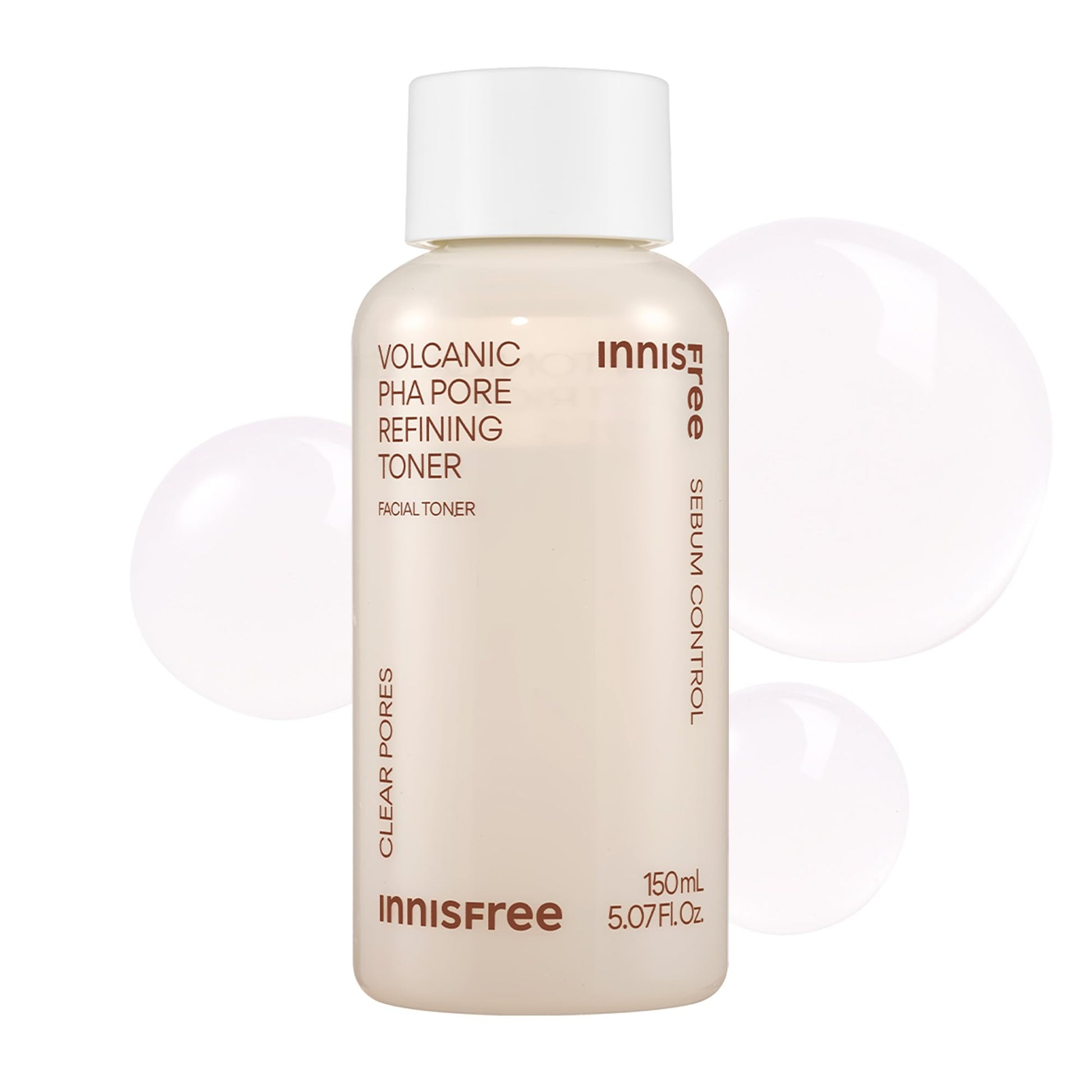 innisfree Volcanic PHA Toner | Korean Skincare with AHA and BHA | Refines Texture, Controls Oil |