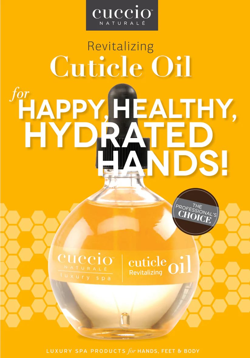 Cuccio Naturale Milk & Honey Revitalizing Cuticle Oil, Lightweight Fast-Absorbing Hydrating Nail &