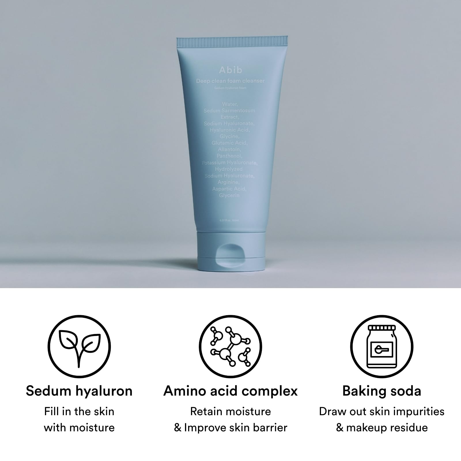 Abib Deep Clean Foam Cleanser Sedum Hyaluron Foam 150ml