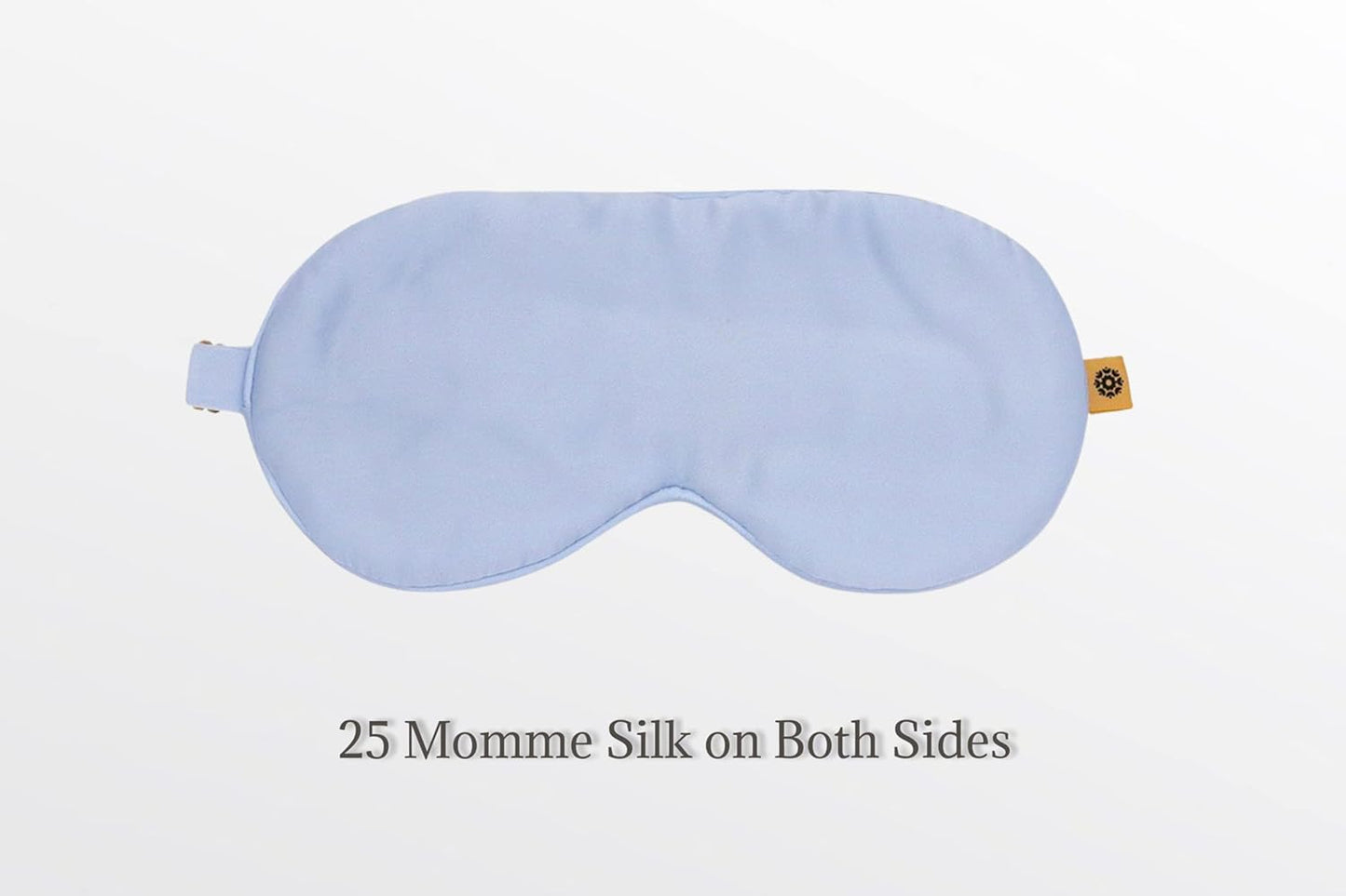 Premium 25 Momme Mulberry Silk Eye Mask for Sleeping (Frosty Blue)