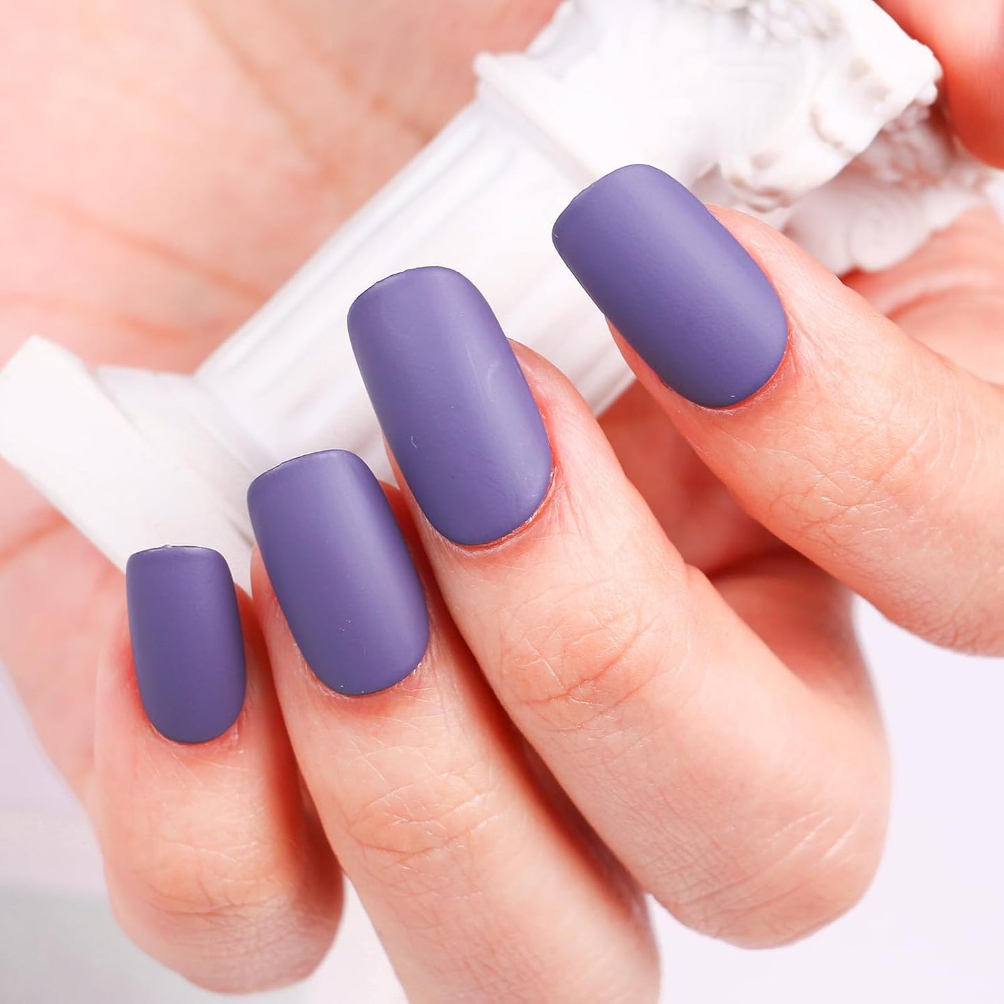 Matte Nail Polish Air Dry Nail Lacquer for Nail Art Varnish, Mist Effect Matte Finish Velvet Nail Polish, 0.35 fl oz (Dusty Blue-06, 10 ML)