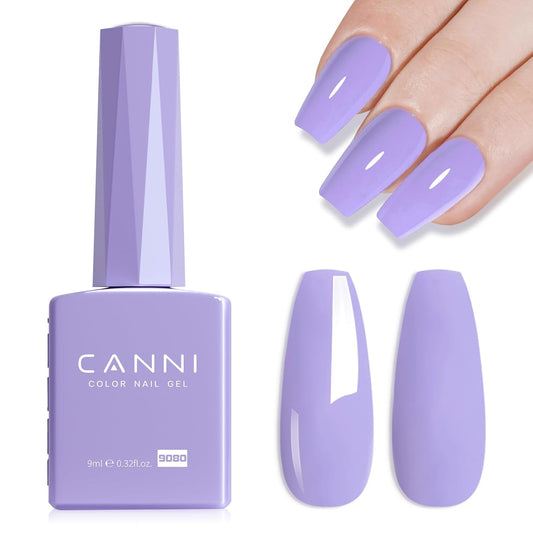 CANNI Purple Gel Polish, 1Pcs Gel Polish Purple Color Pale Violet Nail Polish Gel High Gloss Soak