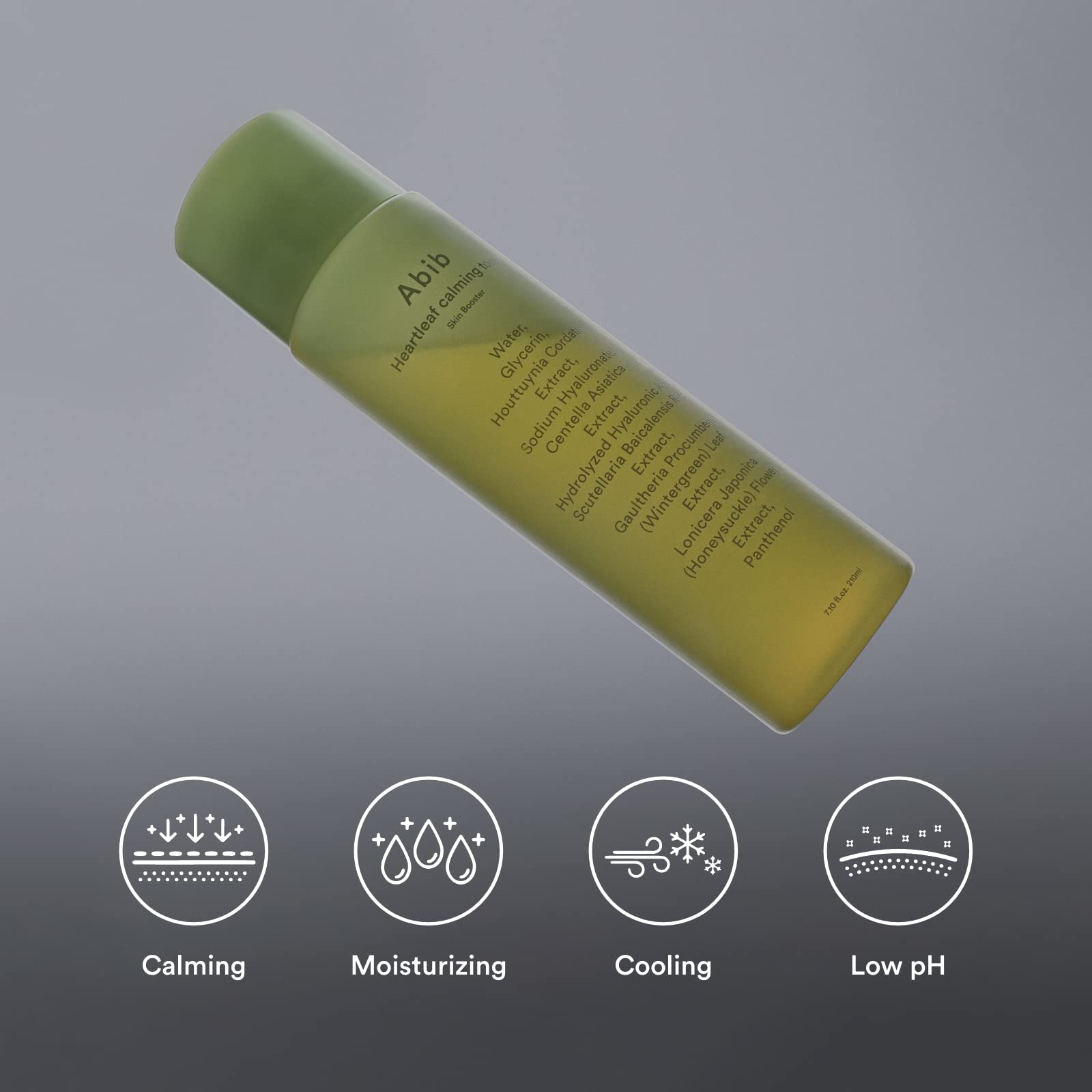 Abib Heartleaf Calming Toner Skin Booster 7.1 fl oz / 210ml I Toner for Senstive Skin, Irritated