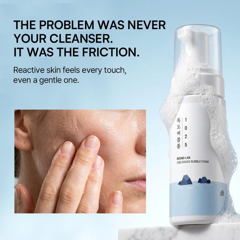 ROUND LAB 1025 Dokdo Bubble Foam Cleanser, 5.07 Fl Oz
