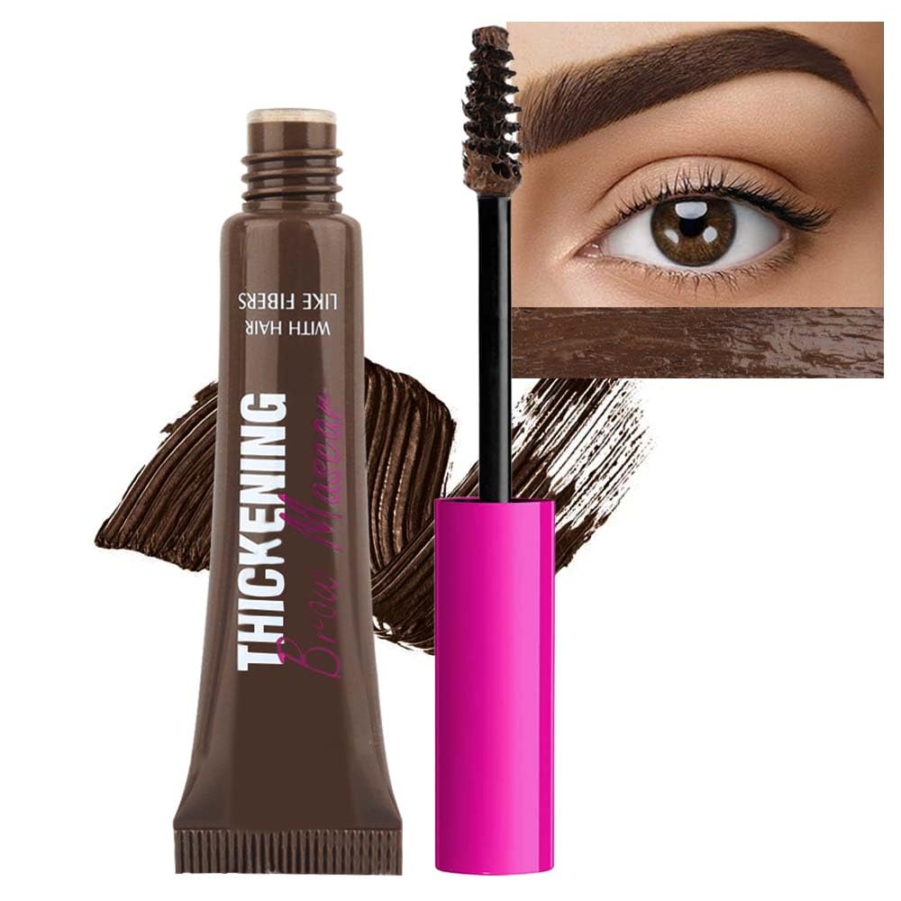 Tinted Thickening Brow Mascara,Brow Fast Sculpt,Waterproof, Transfer-proof, Brush to Fill in Eyebrows and Cover Gray Hairs - Cruelty Free - Light Medium Brown (1pc 07 Espresso)