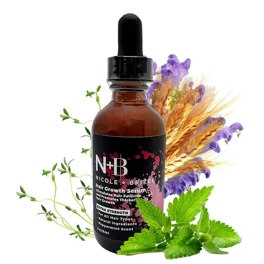 N+B Hair Growth Serum - Helps Promote Thicker, Fuller, & Healthier Hair w/Biotin, Natural-Based Formula, Helps Prevent Hair Fall & Thinning, For Women In All Hair Types - 2oz.