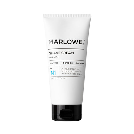 MARLOWE. No. 141 Shave Cream 6 oz, Conditioning Shaving Cream with Shea Butter & Coconut Oil