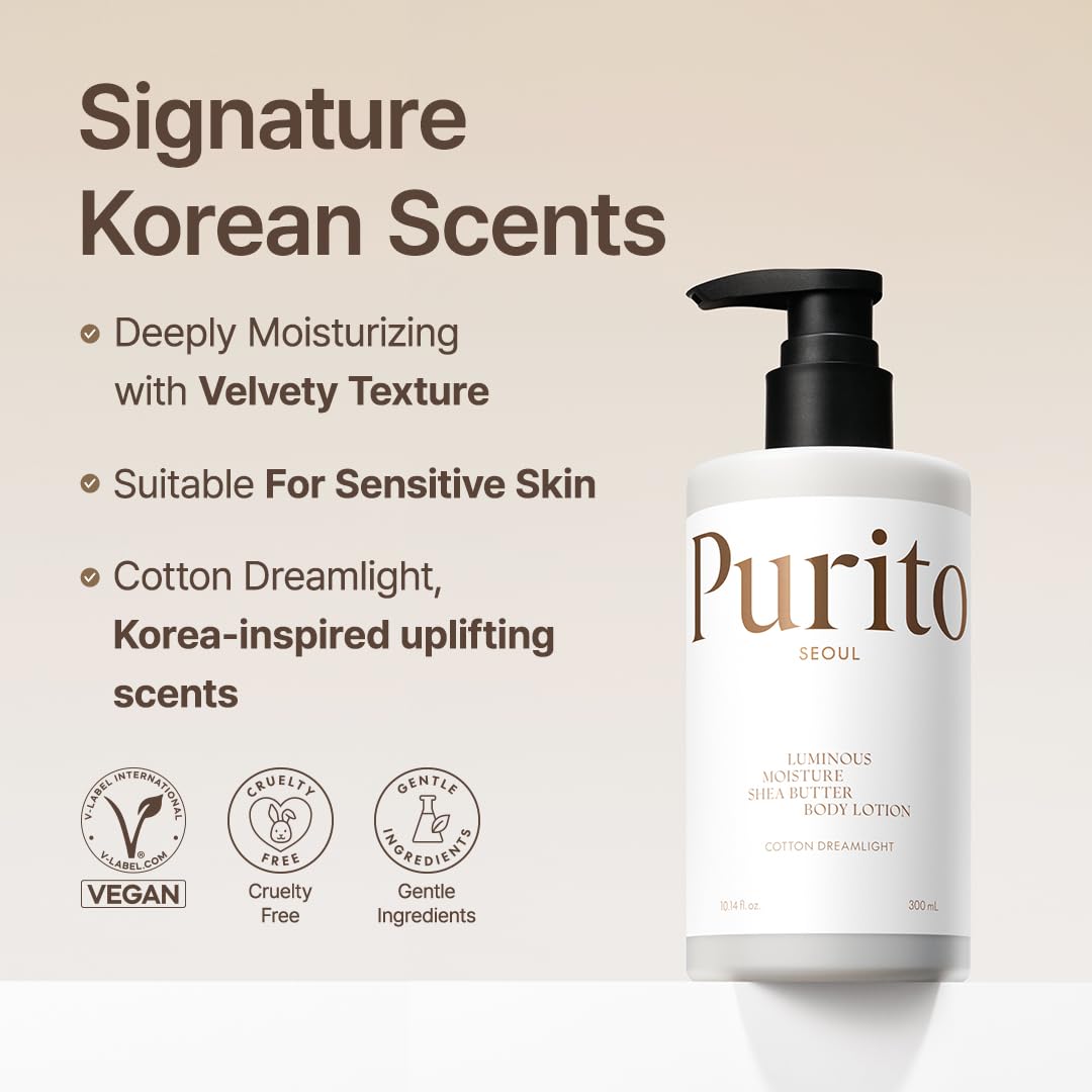PURITO Shea Butter Lotion (Cotton) | Body Lotion With Cotton Scent