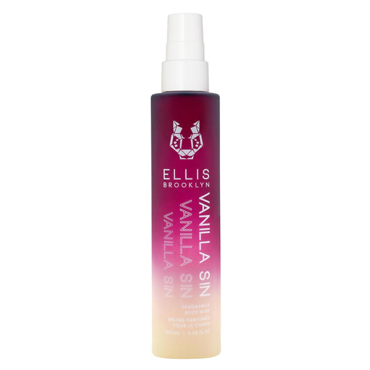 Ellis Brooklyn VANILLA SIN Hair And Body Fragrance Mist - Gourmand Perfume Mist with Black Cherry, Fresh Freesia, & Bourbon Vanilla, Vegan Perfume Made In The USA,100ml, 3.38 Fl Oz