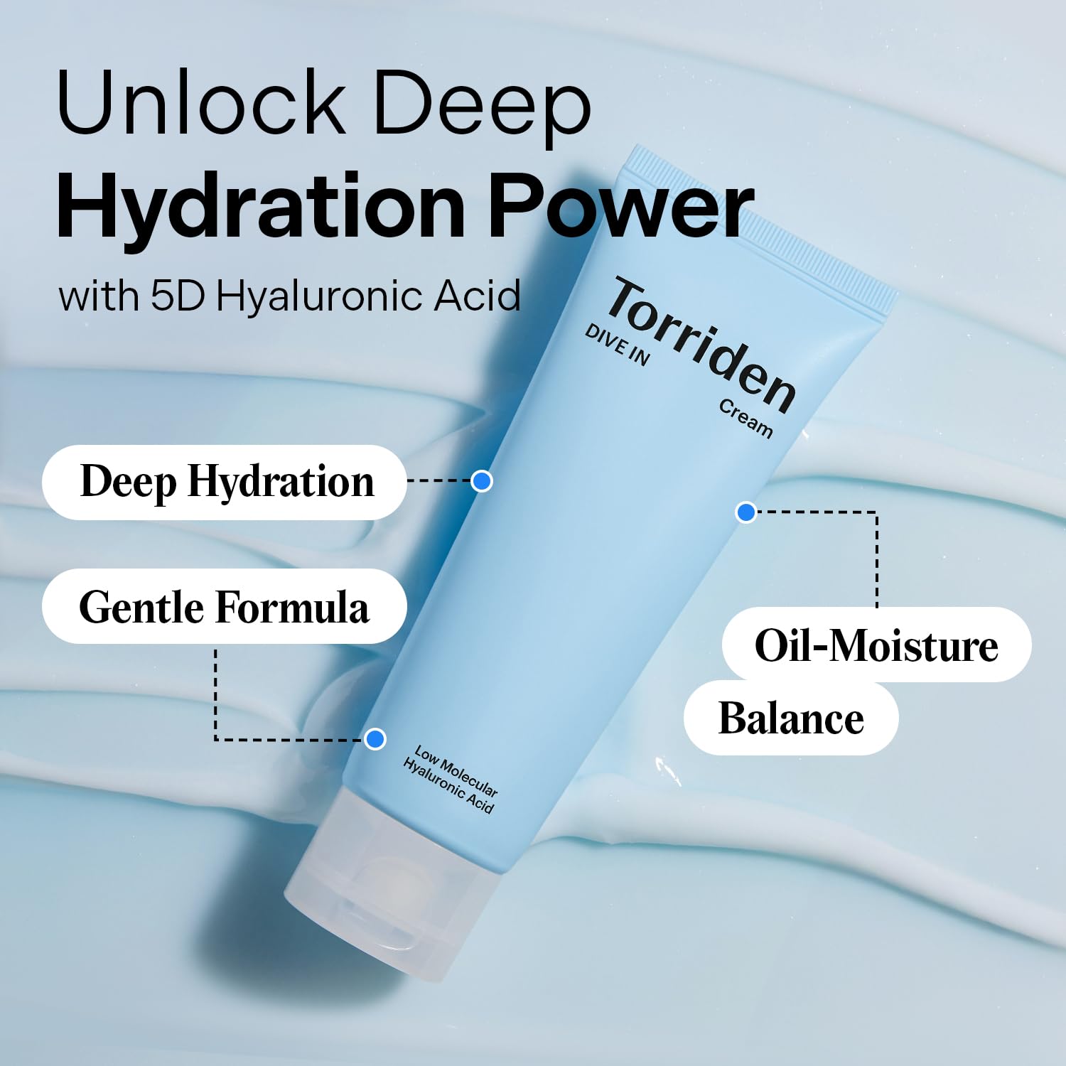 Torriden DIVE IN Cream 80ml (2.71 fl. oz.) | Facial Moisturizer for Sensitive, Oily Skin |