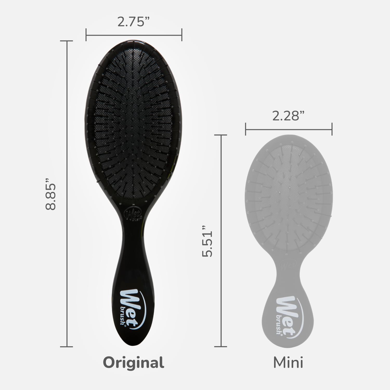 Wet Brush Original Detangler Hair Brush, Black, For All Hair Textures
