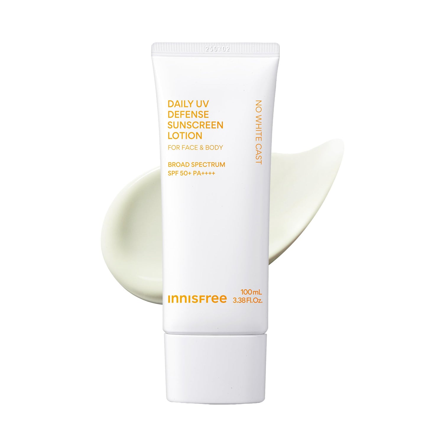innisfree Daily UV Defense Sunscreen SPF 50+ PA++++, Korean Face- & Body Sunscreen, Invisible