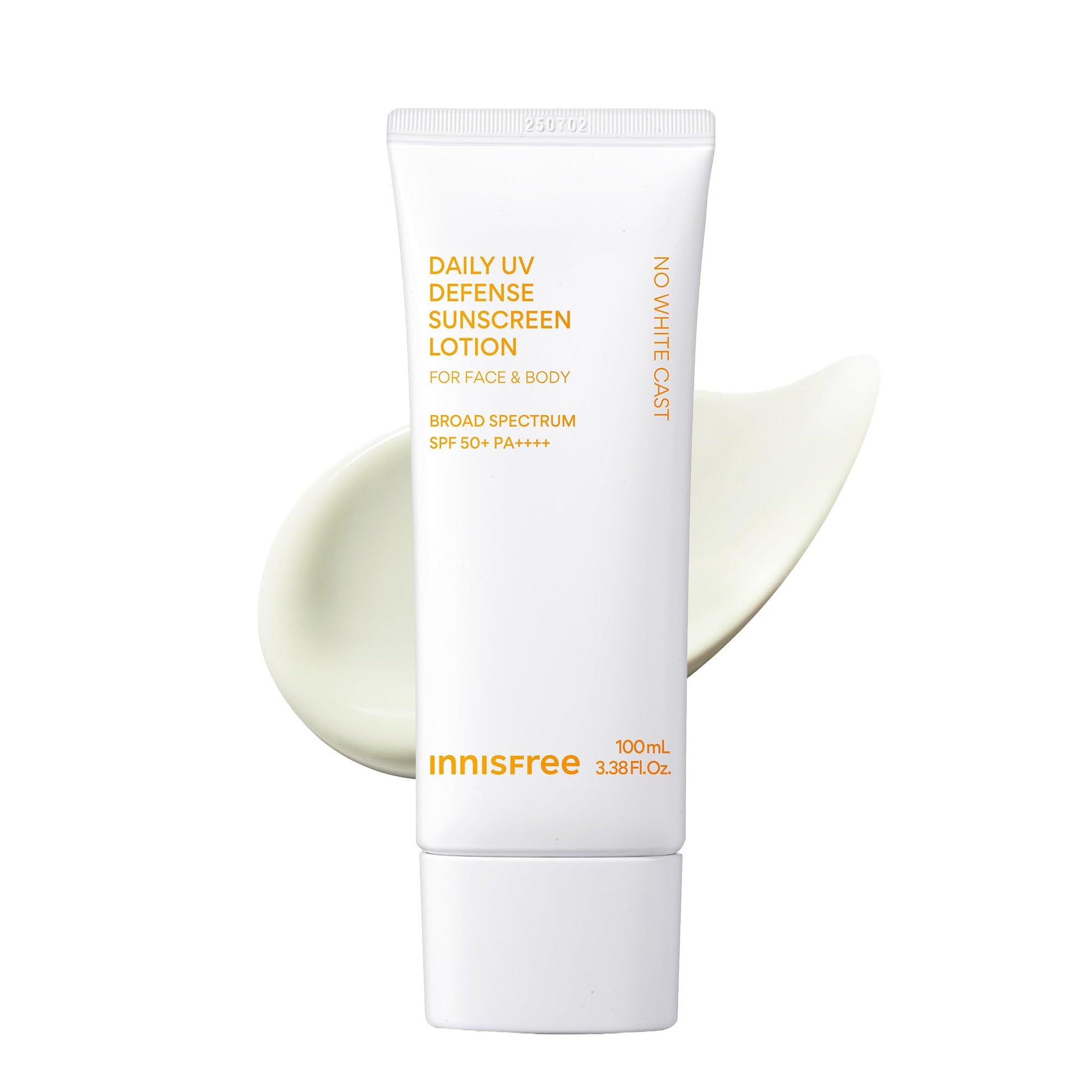 innisfree Daily UV Defense Sunscreen SPF 50+ PA++++, Korean Face- & Body Sunscreen, Invisible