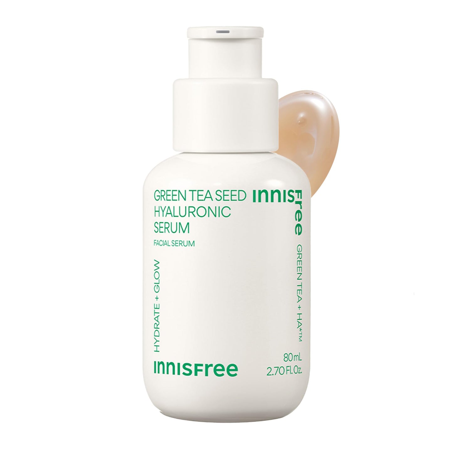 innisfree Green Tea Seed Hydrating Serum with Hyaluronic Acid & Niacinamide | Korean Face Serum for