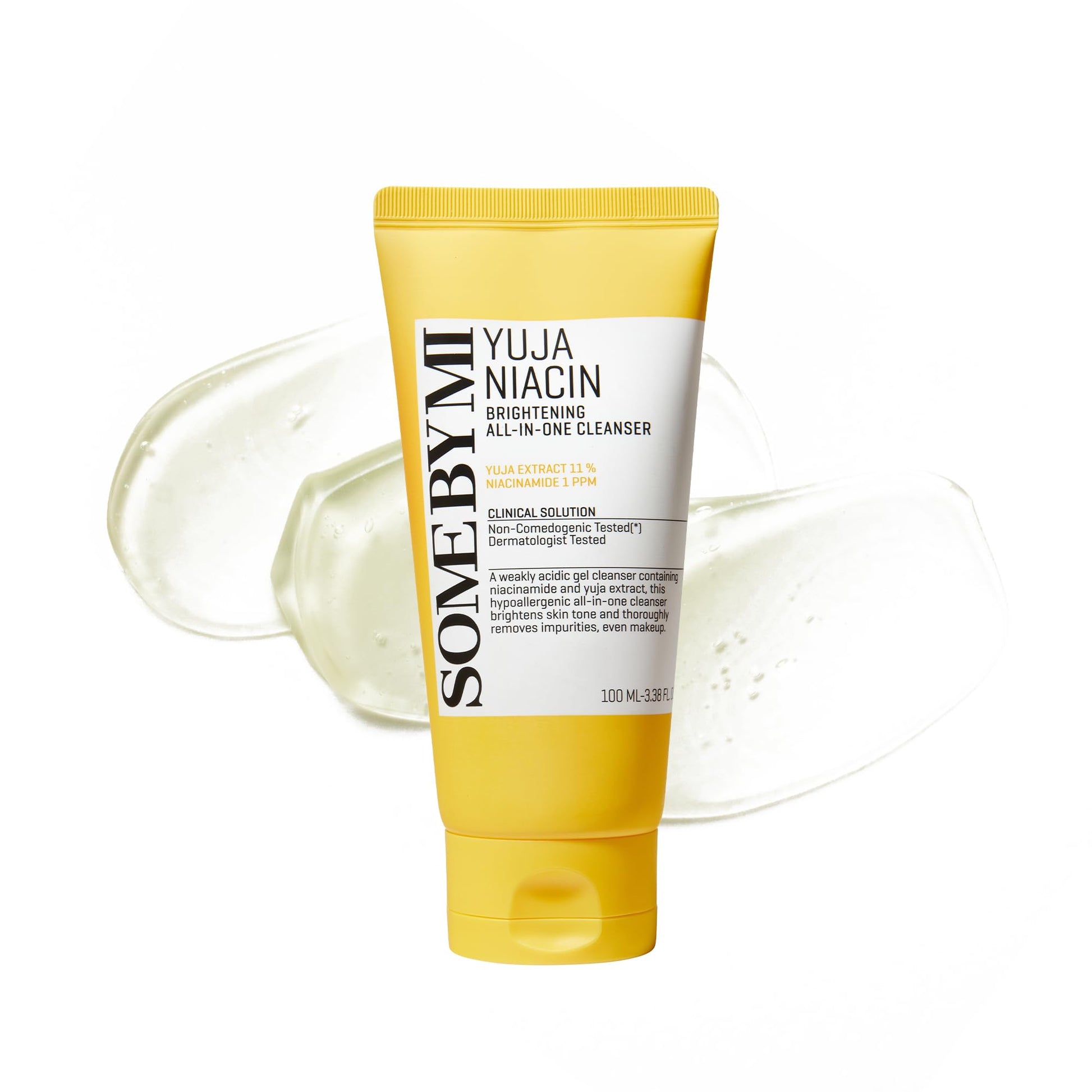 SOME BY MI Yuja Niacin Brightening All in One Cleanser - 3.38Oz, 100ml - Mild Daily Face Wash for